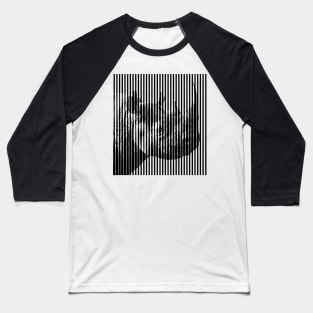 Black Rhino Close-up Anamorphic Pop Art Baseball T-Shirt